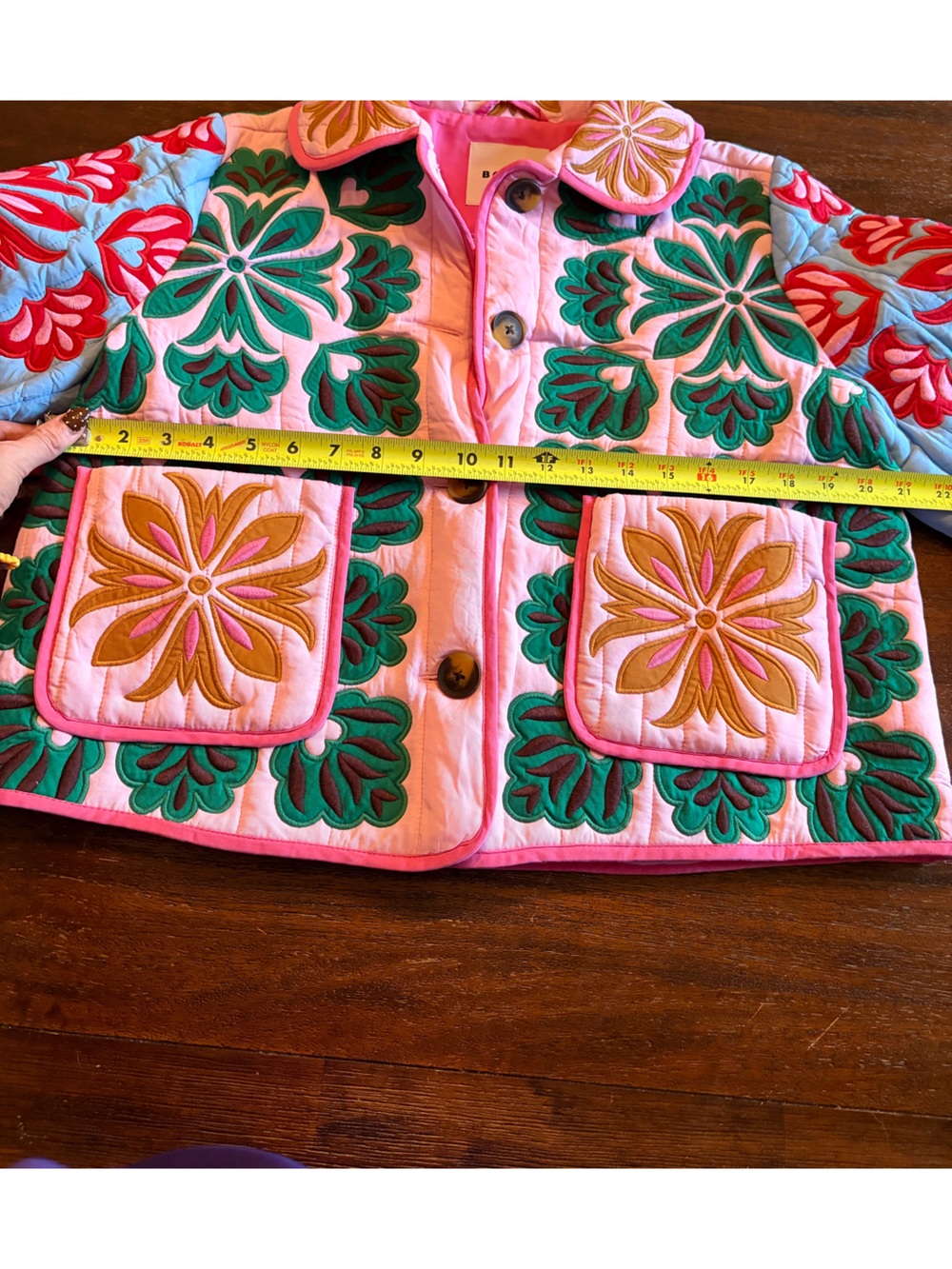 Boden Fitzrovia Embroidered Quilted Jacket US 8 UK 12 Floral NWT - Picture 8 of 9